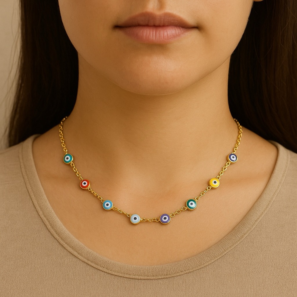 Colorful Evil Eye Necklace